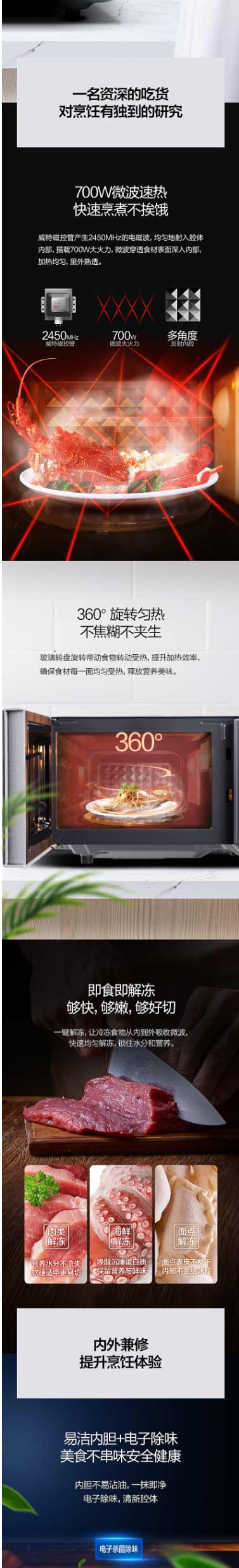 美的（Midea）M1-L213C 微波炉 电脑操控 360° 21升