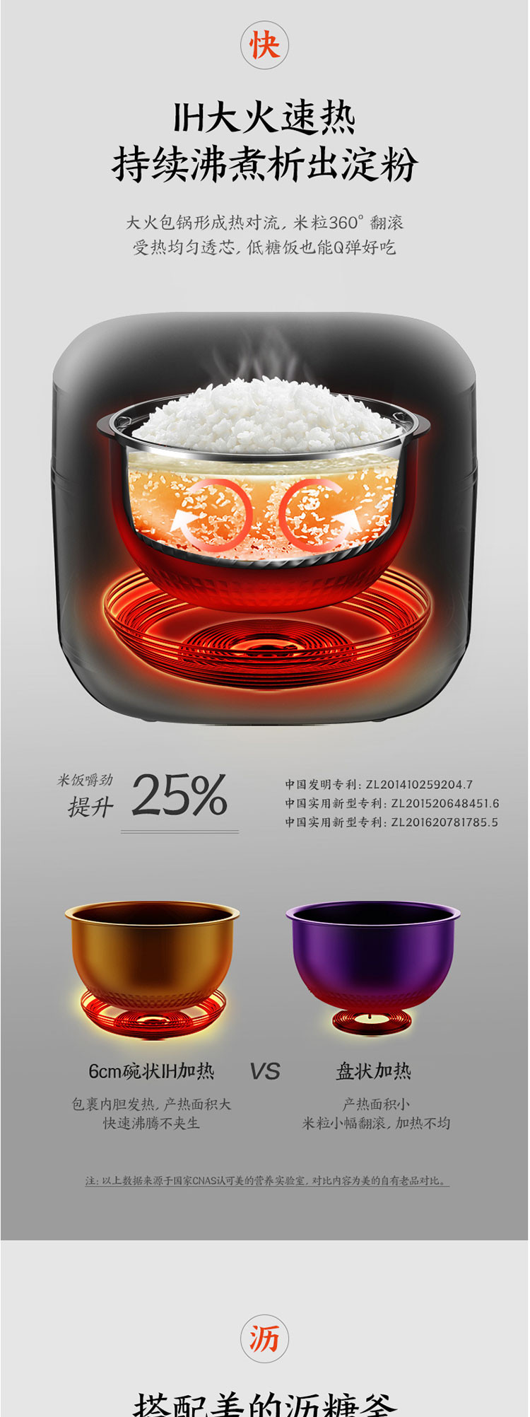 美的/MIDEA IH电饭煲 4L家用电饭锅HS4030 大火速热 银灰色