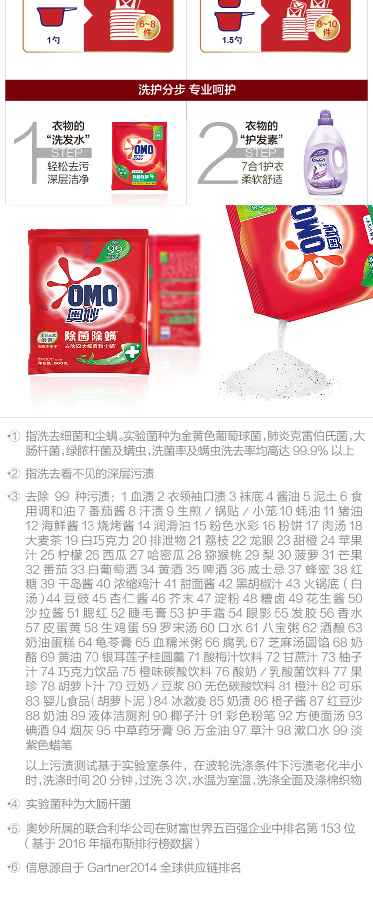 奥妙/OMO  除菌除螨洗衣粉 900g