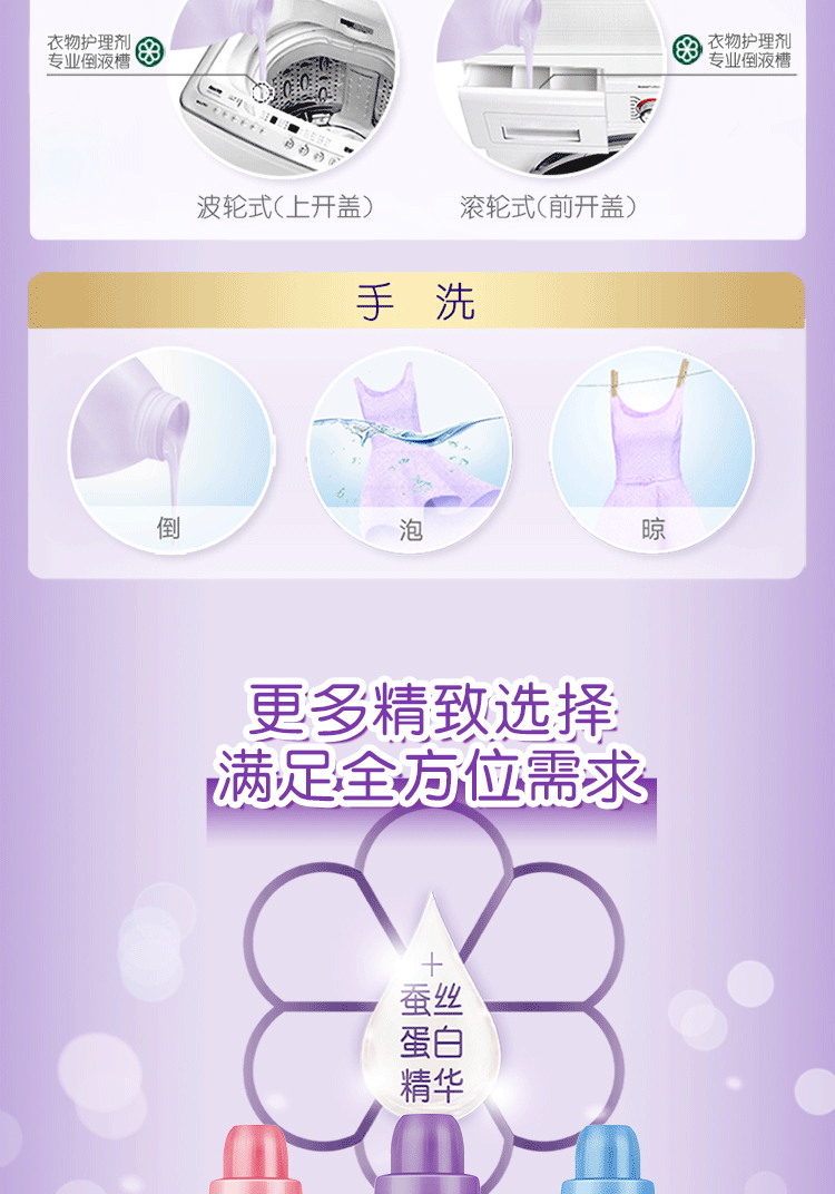 金纺/COMFORT 衣物柔顺剂护理剂 柔软留香防静电 怡神薰衣草1L