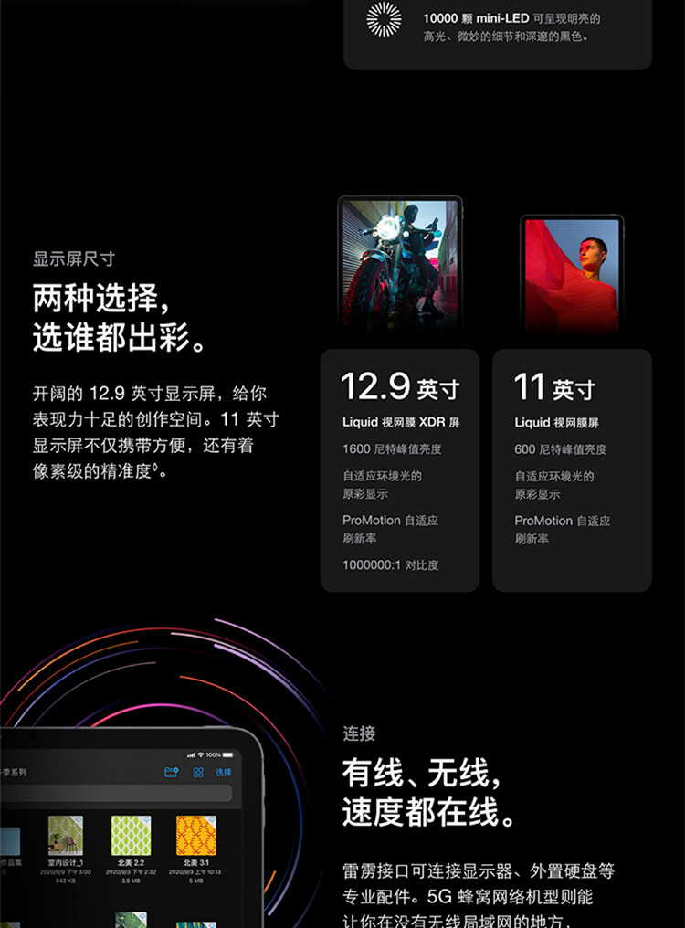 苹果/APPLE iPad Pro11英寸平板电脑2021年款128GWLAN版/M1芯片