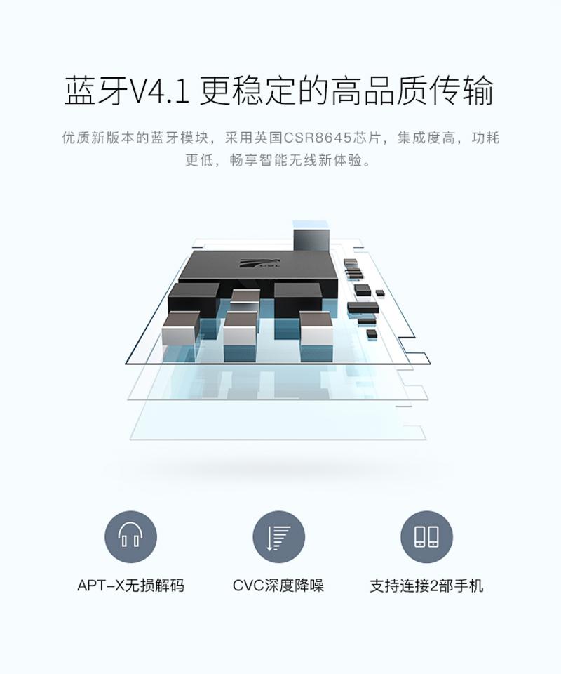 QCY QY31 无线运动蓝牙耳机4.1 耳塞后挂式跑步音乐 通用型