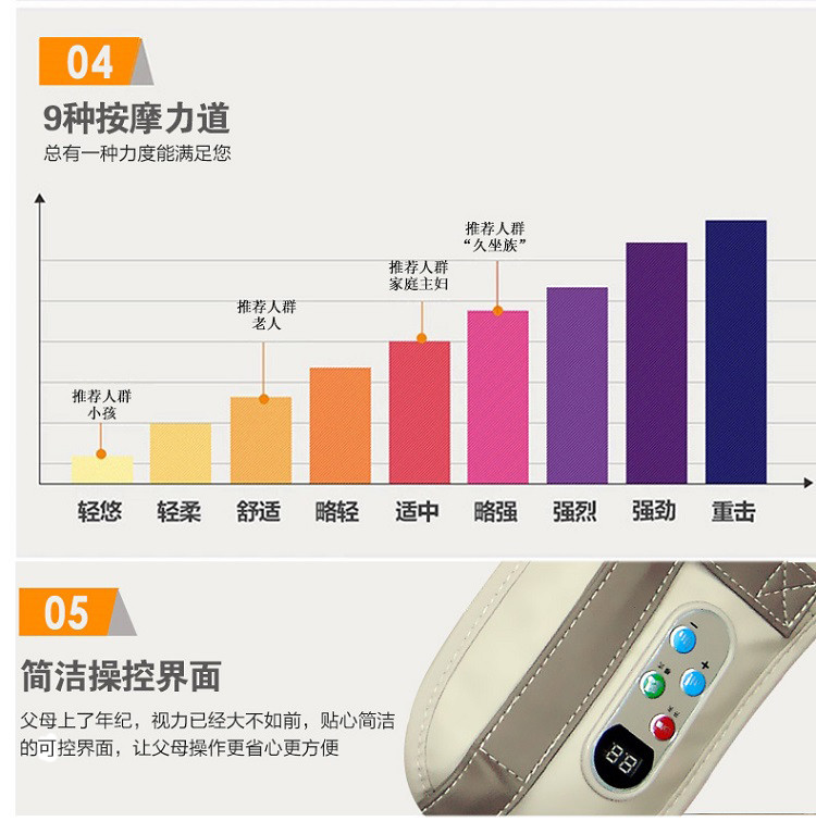 怡捷颈肩捶打按摩披肩 颈部肩部腰部颈椎捶打按摩器 颈肩乐正品YJ-J5-33