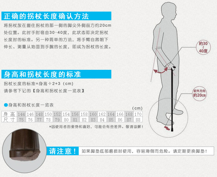 特高步进口拐杖铝合金老人登山手杖 防滑四脚拐棍折叠伸缩助行器 OD-E01四脚拐