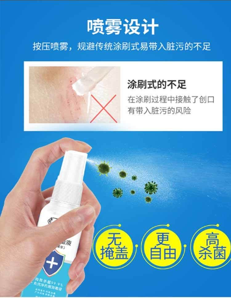 【48小时发货】慕妍堂 75度医用酒精消毒液喷雾杀菌乙醇喷剂水免洗手凝胶家用便携医疗100ml