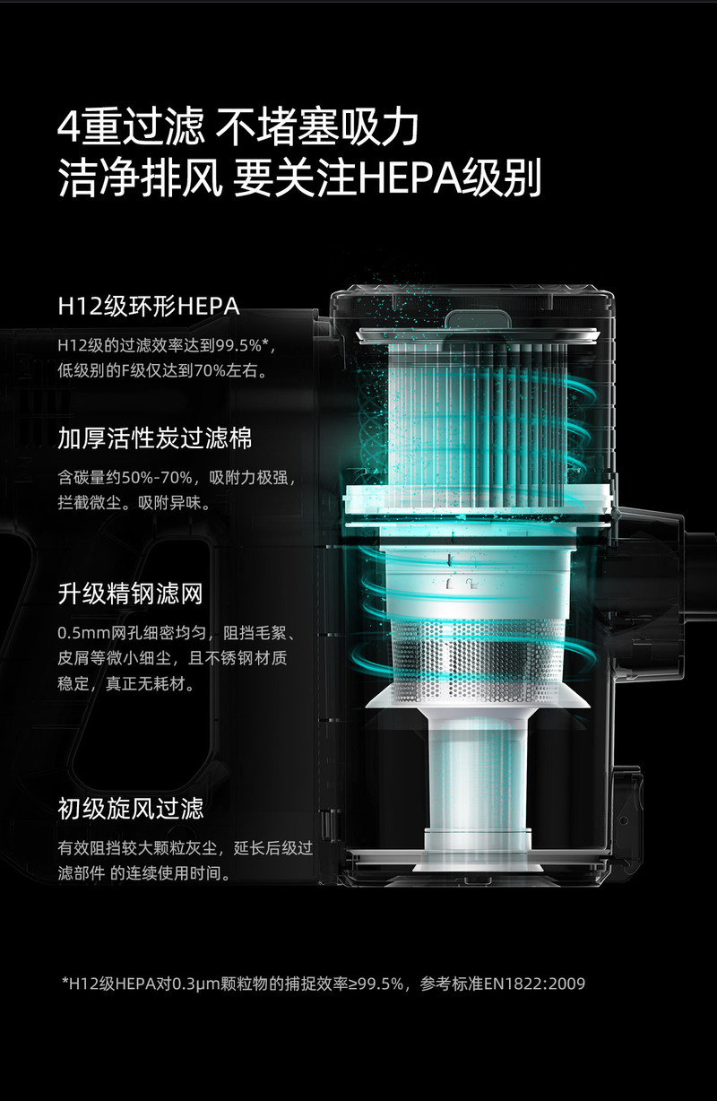 小狗/PUPPY 无线吸尘器 家用手持充电大吸力吸尘器T6 Mate除螨宠物家庭适用 绿白色