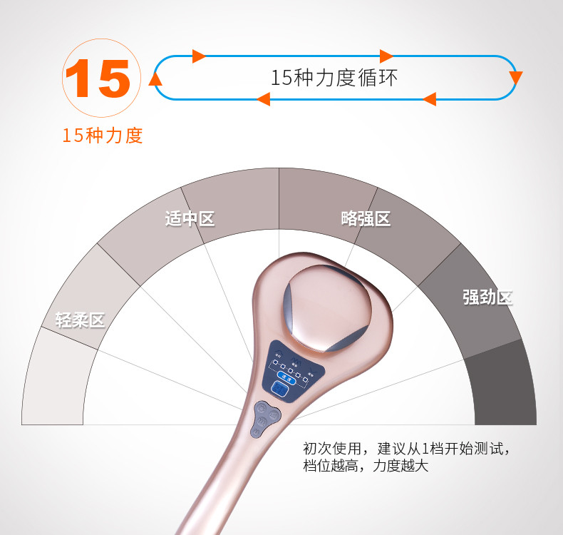 璐瑶 海豚电动按摩器震动颈椎按摩棒手持式多功能按摩仪 LY-518A