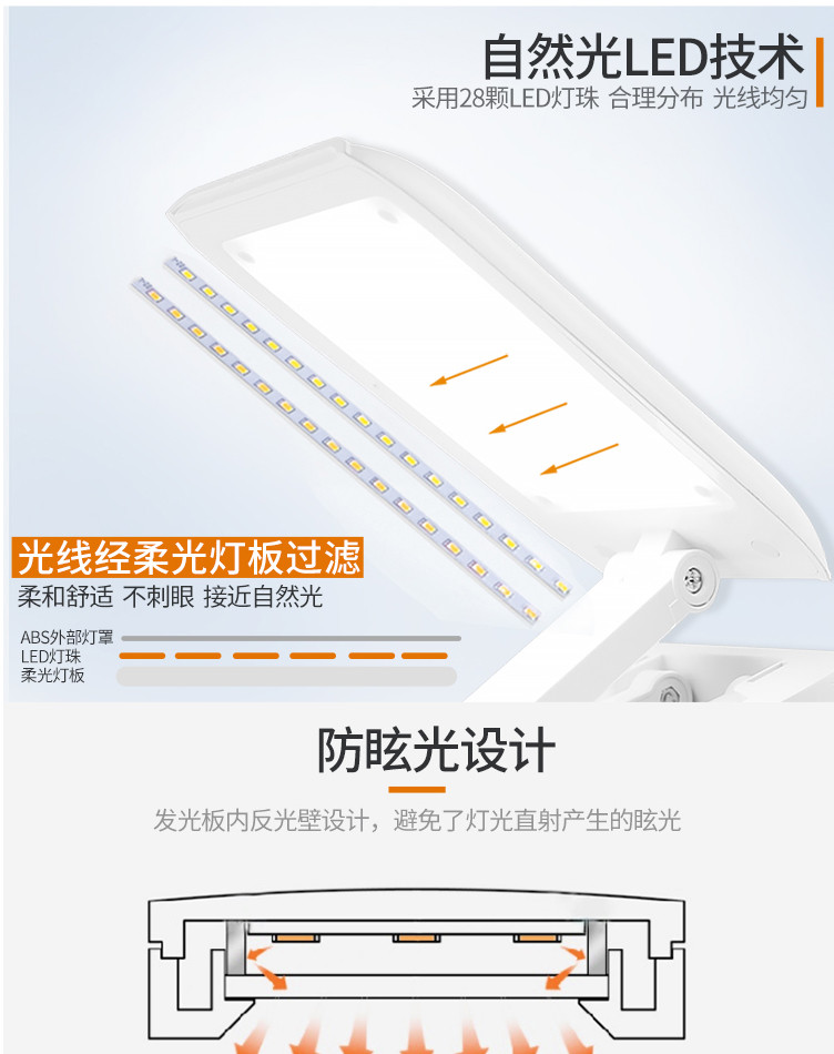 久量/DP led充电宝台灯可充电台灯学习宿舍户外灯8000毫安锂电池柔光照射 1050