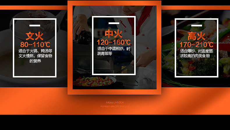 美的/MIDEA 电火锅电炒锅家用多功能电煮锅电热锅不粘双环聚能加热6L MC-LHN30A