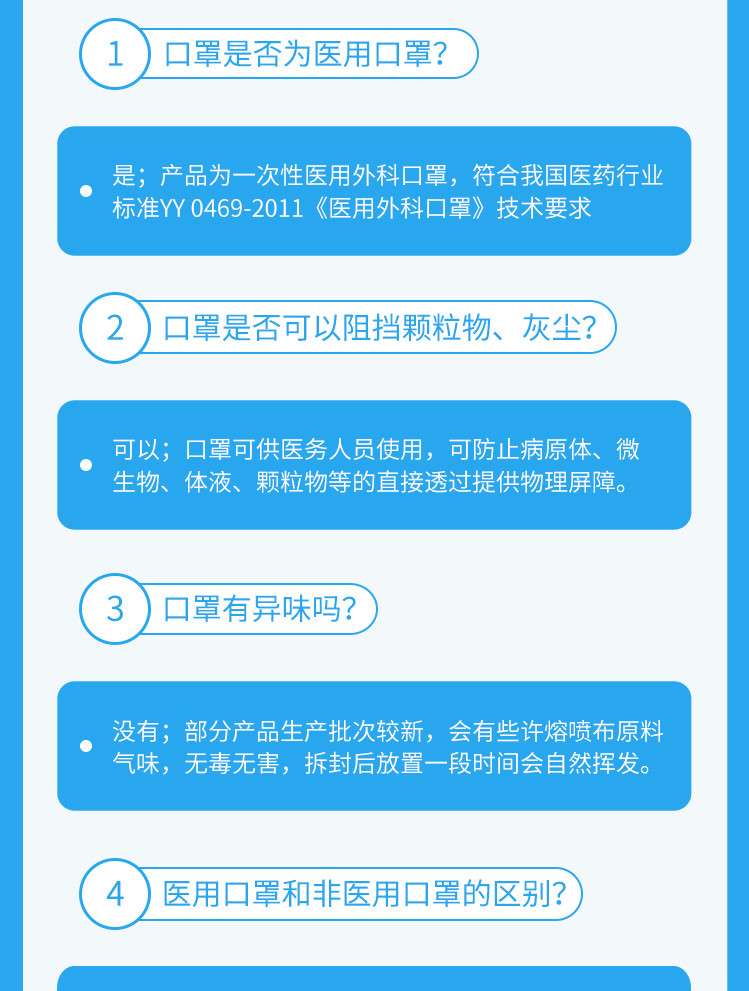 YNBY/云南白药 成人外科口罩一次性三层防护含熔喷布防尘防细菌30只（3袋）