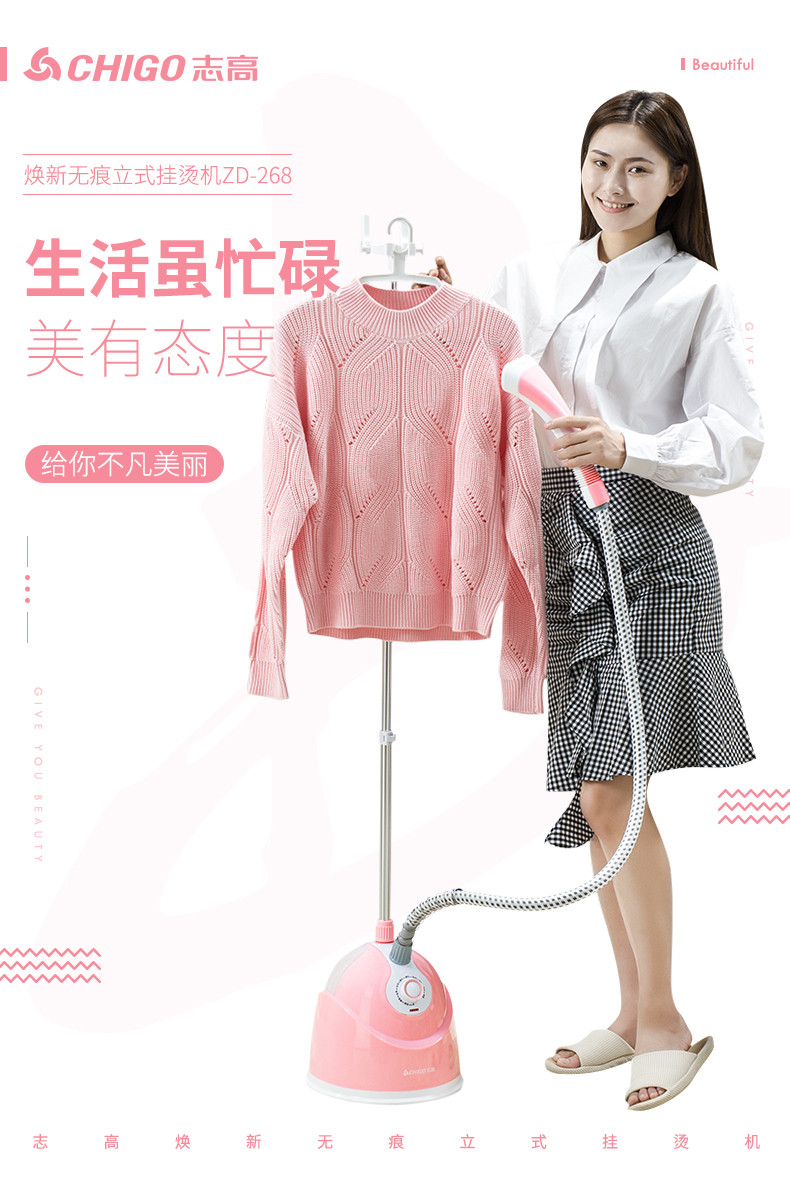 志高（CHIGO） 挂烫机单杆商用服装店专用蒸汽挂式 ZD-268