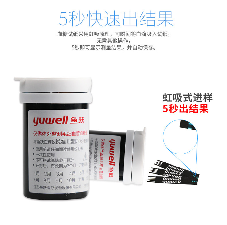 鱼跃（Yuwell） 血糖测试仪306血糖仪+50片试纸针头酒精棉片 306型标准装