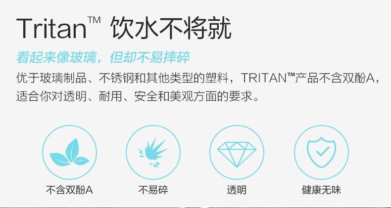 乐扣乐扣 500ML一键式开启塑料杯Tritan材质男女 ABF684