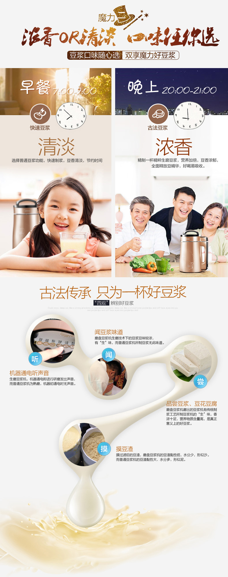 Midea/美的 HC13N11 全自动多功能不锈钢生磨豆浆机