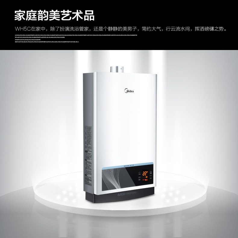 Midea/美的 JSQ20-10WH5C 热水器 天然气 恒温燃气热水器10升