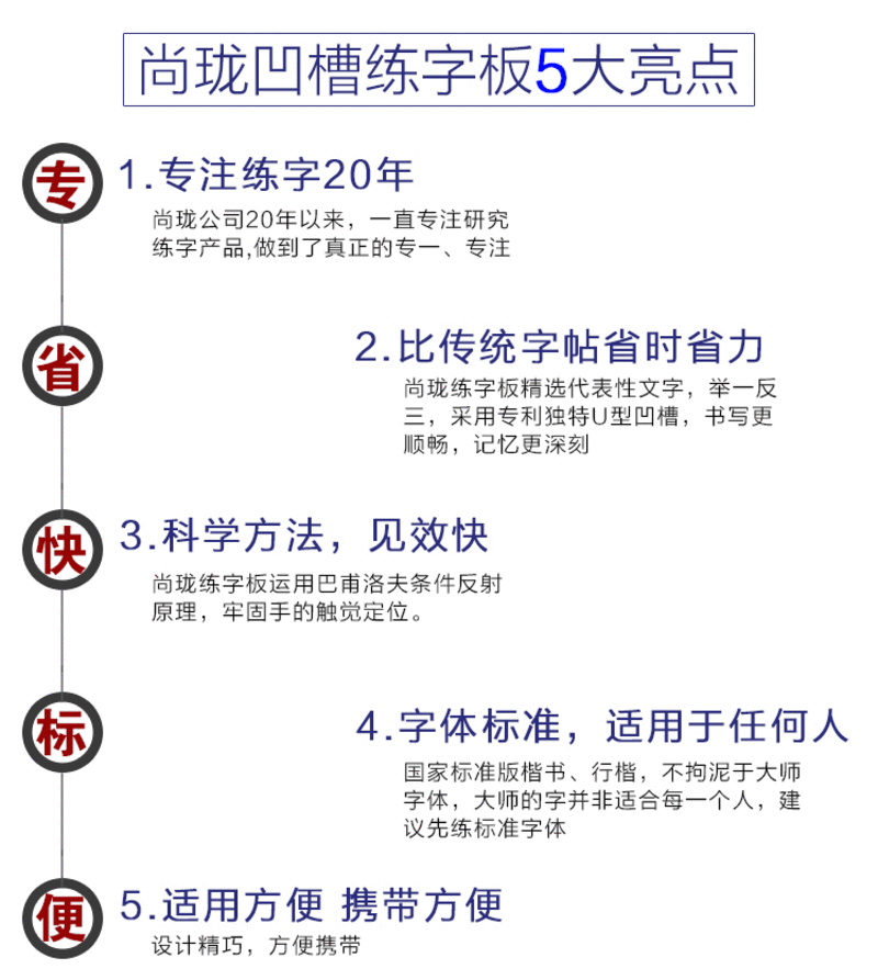 【浙江百货】尚珑厂销 学生凹槽练字板楷书字画练字帖套装魔法练字板SL（不含笔）