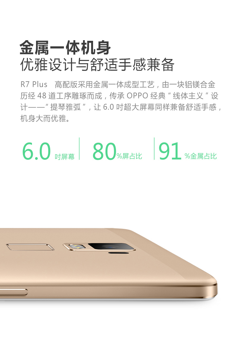 OPPO R7 Plus全网通  高配版 智能拍照4G手机r7 plus