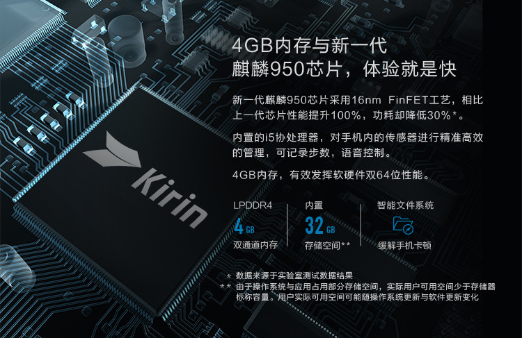 华为荣耀V8 4GB+64GB 全网通手机 高配版