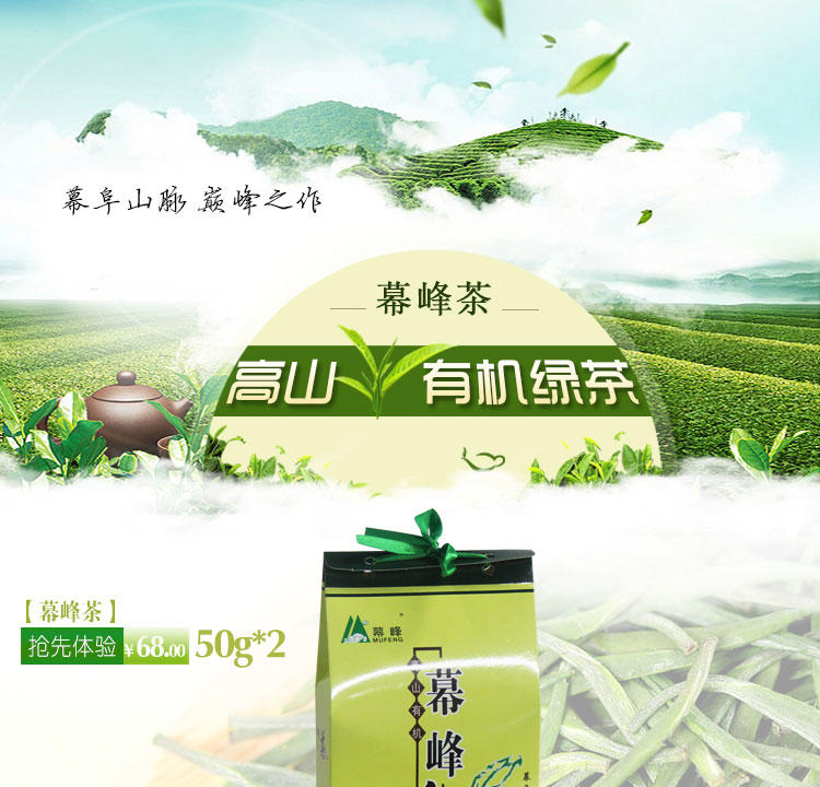 茶叶 绿茶  有机绿茶 袋装茶叶 50g/袋*2  手工茶 |湖北咸宁特产