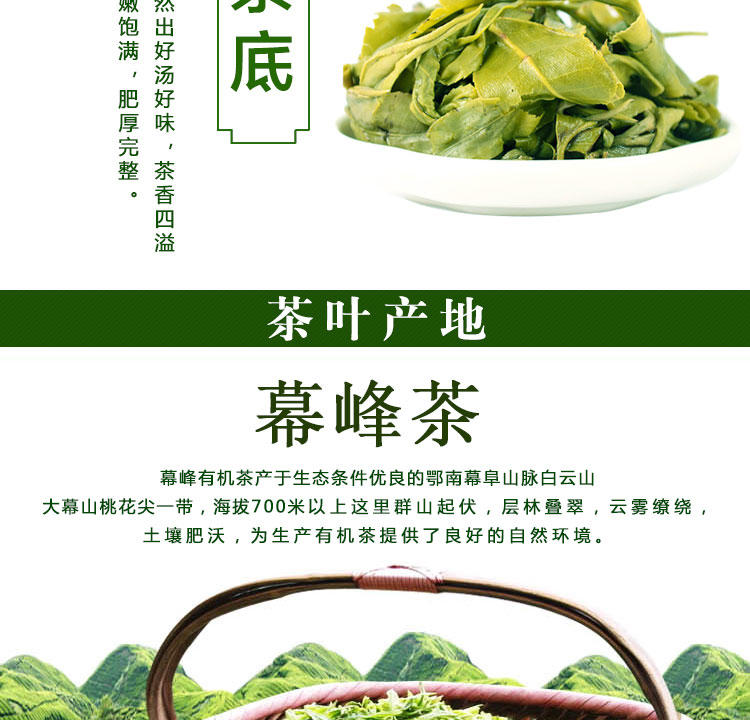 茶叶 绿茶  有机绿茶 袋装茶叶 50g/袋*2  手工茶 |湖北咸宁特产