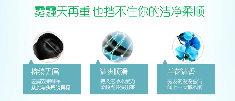 飘柔 去屑洗发水家庭装750ml兰花长效清爽控油男士女士通用花香调洗发露