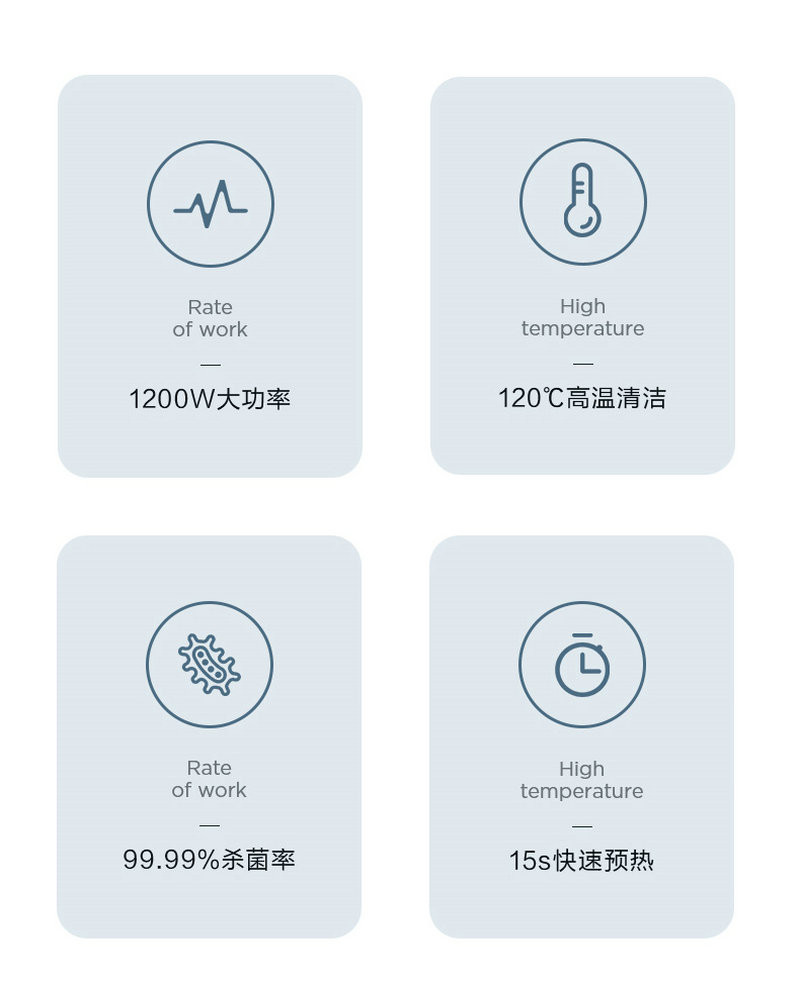 艾美特 蒸汽拖把家用免弯腰擦地拖地高温除菌电动手持清洁机