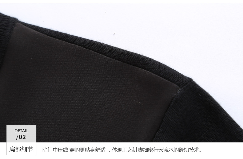 【商场同款】TRiES/才子男装秋冬新品黑色修身休闲百搭羊毛衫
