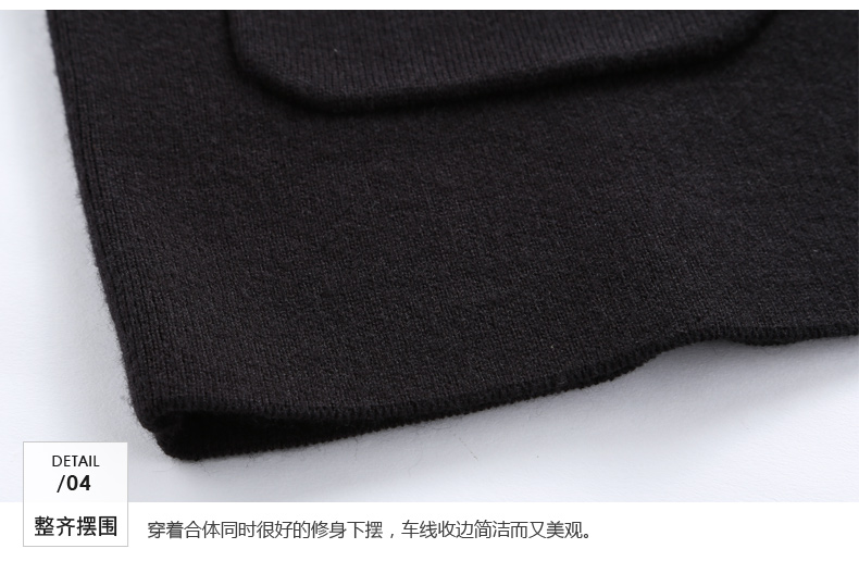 【商场同款】TRiES/才子男装秋冬新款开衫羊毛衫黑修身针织