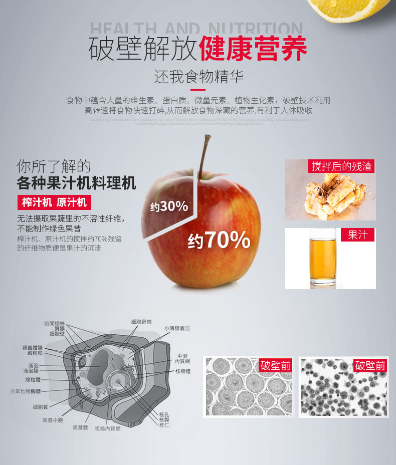 欧科 OKL-1710破壁机料理机家用多功能辅食搅拌机可加热玻璃