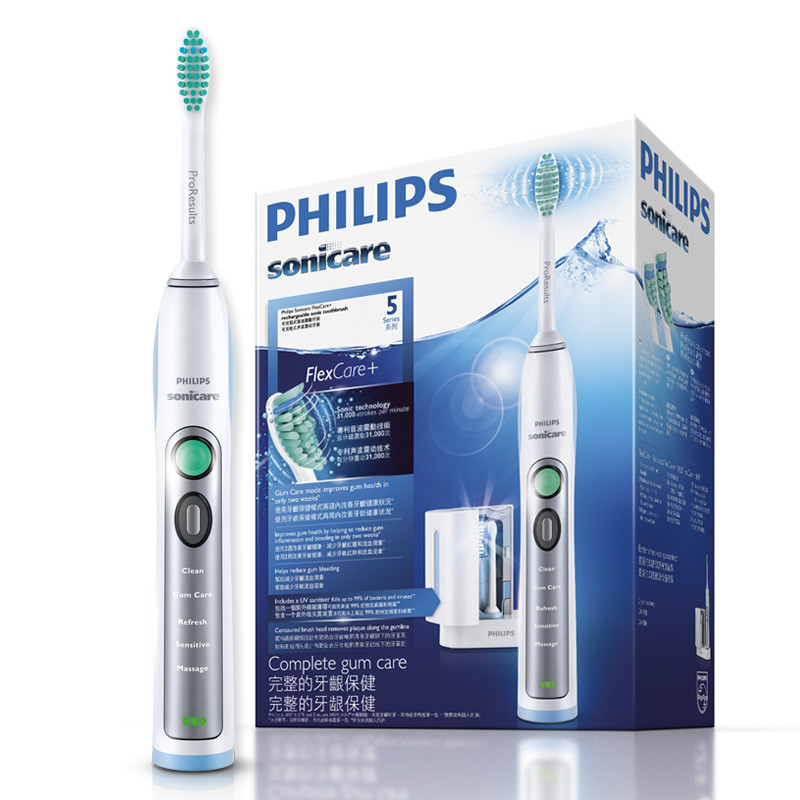 飞利浦（PHILIPS）电动牙刷HX6972/10充电式成人声波震动牙刷 带消毒器 5种刷牙模式