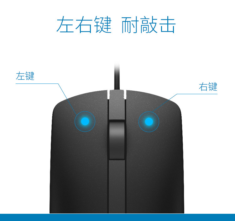 （DELL）MS116有线鼠标 黑色 鼠标有线