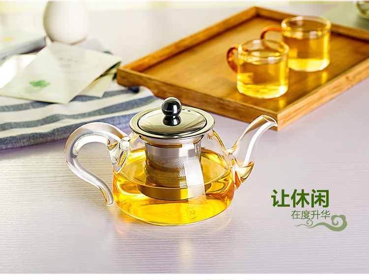 金镶玉 玻璃茶壶  如意壶  耐热玻璃防爆茶壶高硼硅凉水壶
