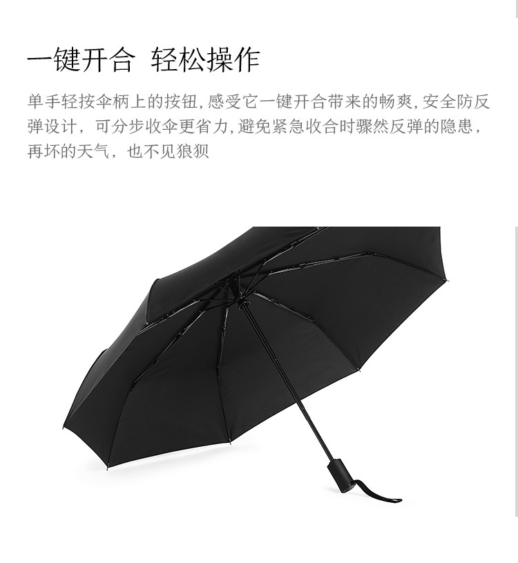 京造 雨伞 自动折叠晴雨伞 防泼水伞布一甩即干 方便收纳