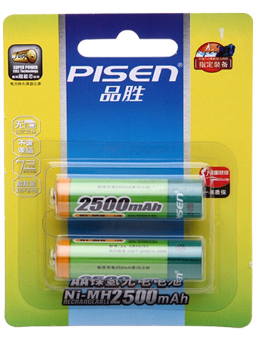 品胜（PISEN）5号充电电池 AA镍氢电池 2500mAh（2只装）（不支持邮乐卡支付）