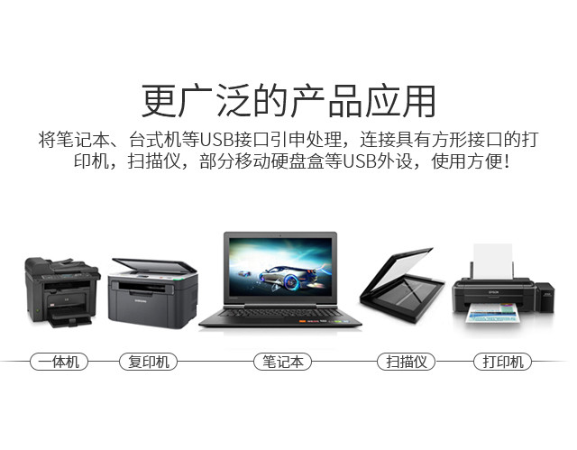 胜为（shengwei）UC-4018 USB2.0打印机数据线 1.8米 （不支持邮乐卡支付）