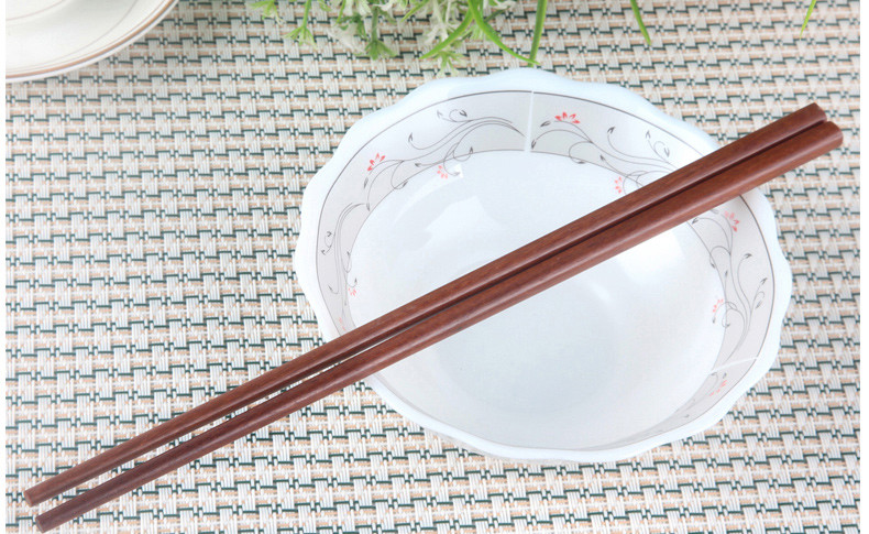 颂乐商贸坤甸仿铁木原木筷子无漆无蜡10双装厨房餐具家用天然实木筷子