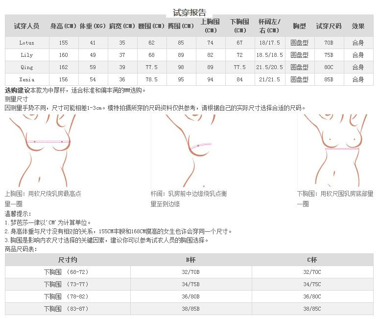 梦芭莎名媛蕾丝内衣无钢圈纤维棉缩褶立体中厚杯调整型文胸