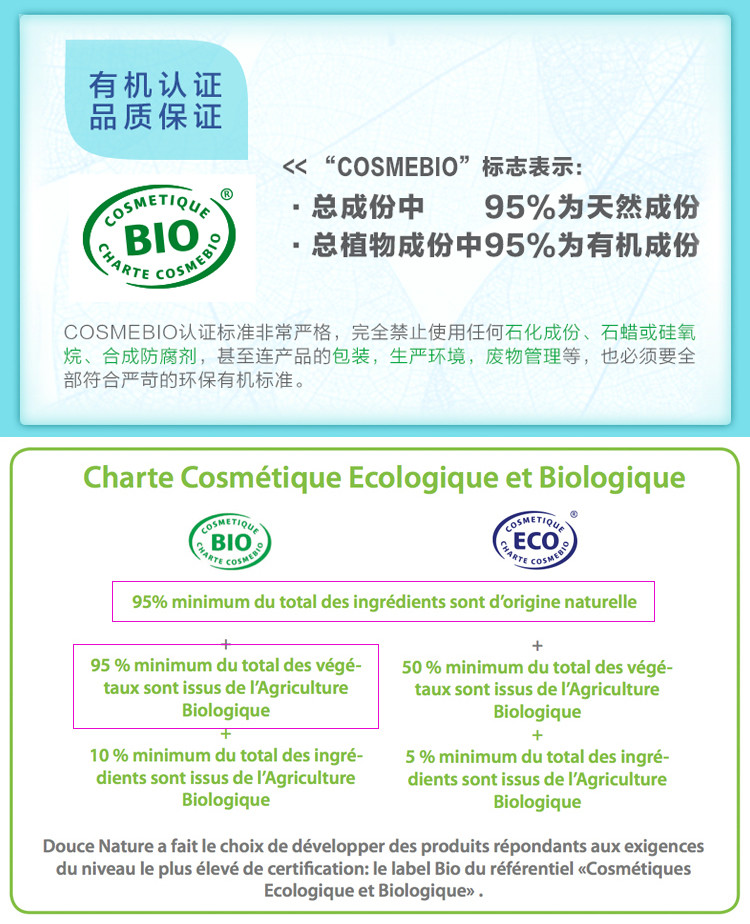 柔舒然Douce Nature 法国原装进口有机 无氟儿童牙膏果香型50ml