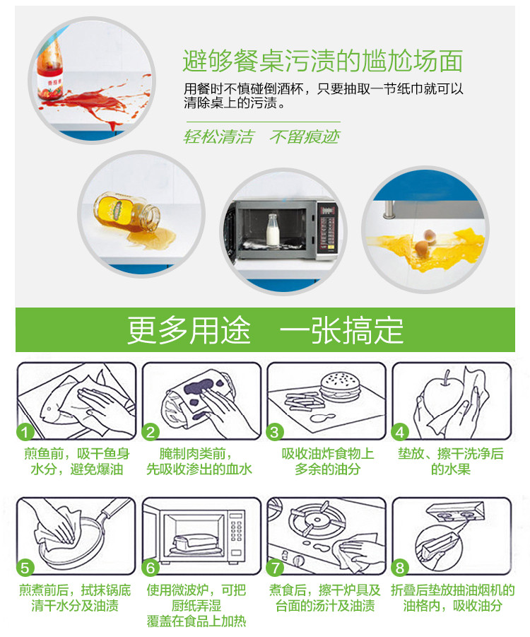 逸乐舒ecodoo 法国原装进口 天然无香多用途厨房纸*2卷