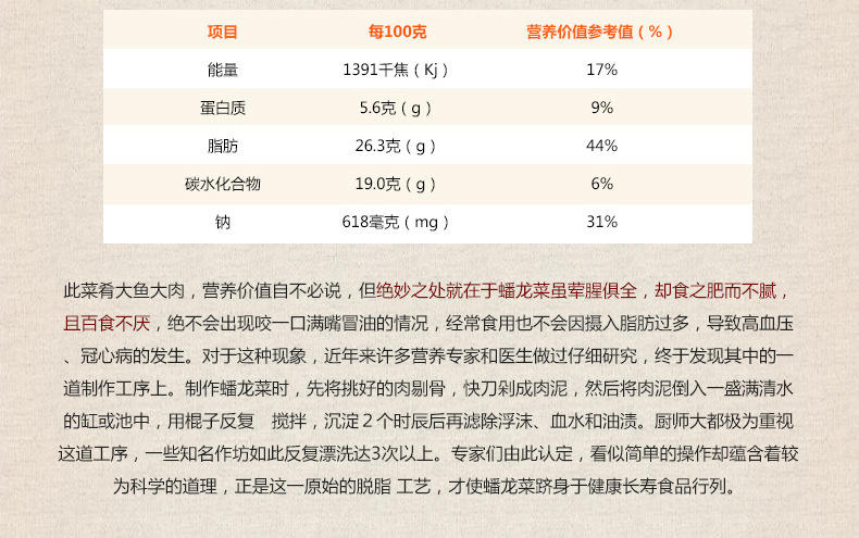 湖北特产 钟祥金林明宫佳肴精品蟠龙菜  500g×4条 真空包装礼盒 盘龙菜卷切肉糕