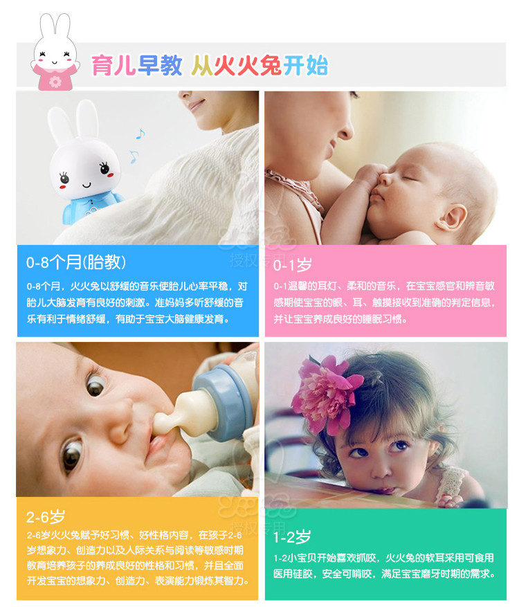 阿李罗火火兔蓝牙款早教机故事机G6-8G 婴幼儿童宝宝新生儿玩具