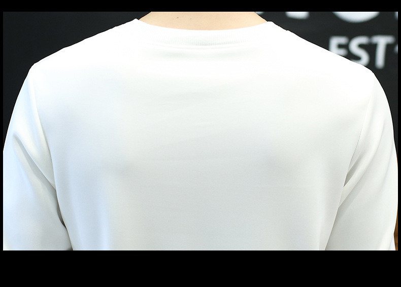 2017春季新款潮男圆领卫衣男长袖T恤时尚韩版修身男装打底衫