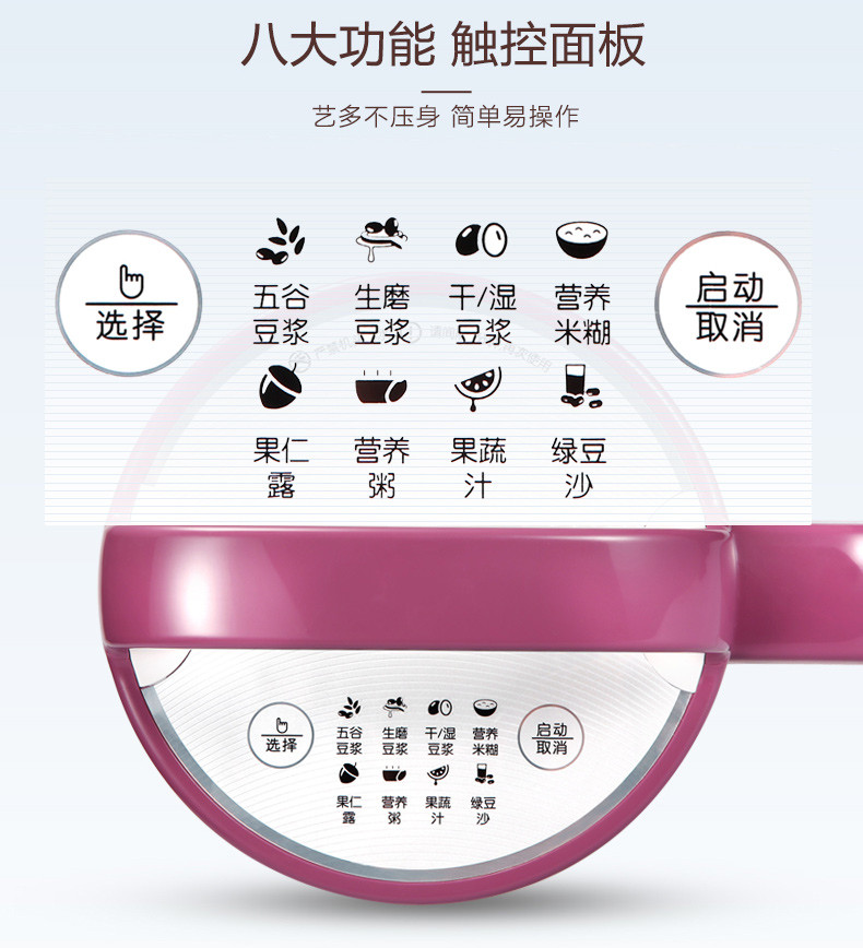 Joyoung/九阳 DJ12R-A03SG全自动豆浆机家用多功能全自动豆浆