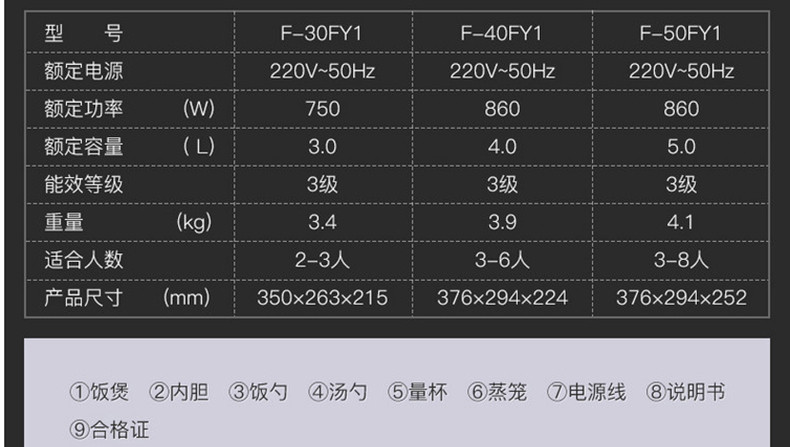 Joyoung/九阳 3L铜釜内胆煮饭预约触摸式电饭煲锅 F-30FY1