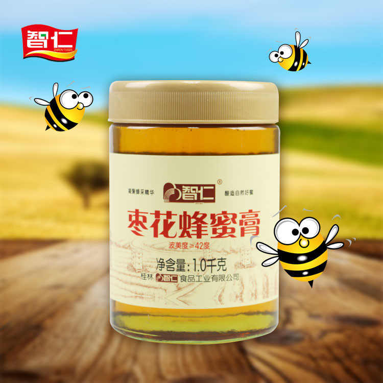 邮乐萍乡馆 智仁 瓶装紫云英 / 野桂花 / 枣花蜂蜜膏1*1000g