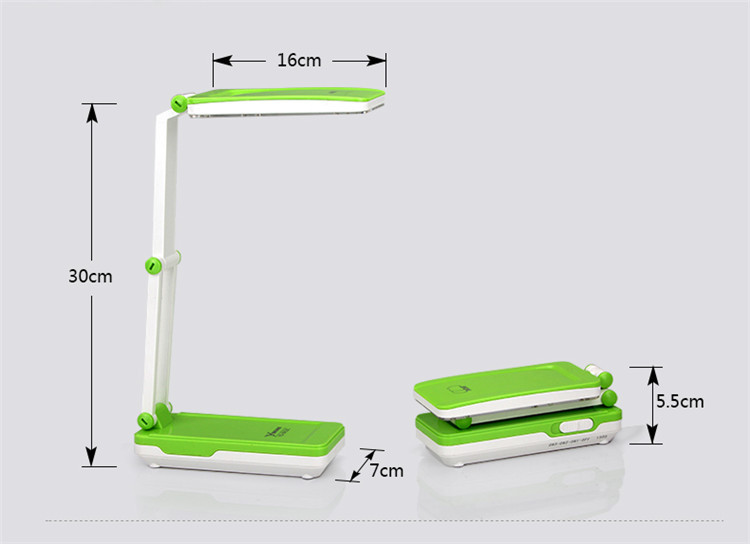 雅格 YG5913C 充电LED台灯 节能护眼折叠学生阅读灯 颜色随机发货