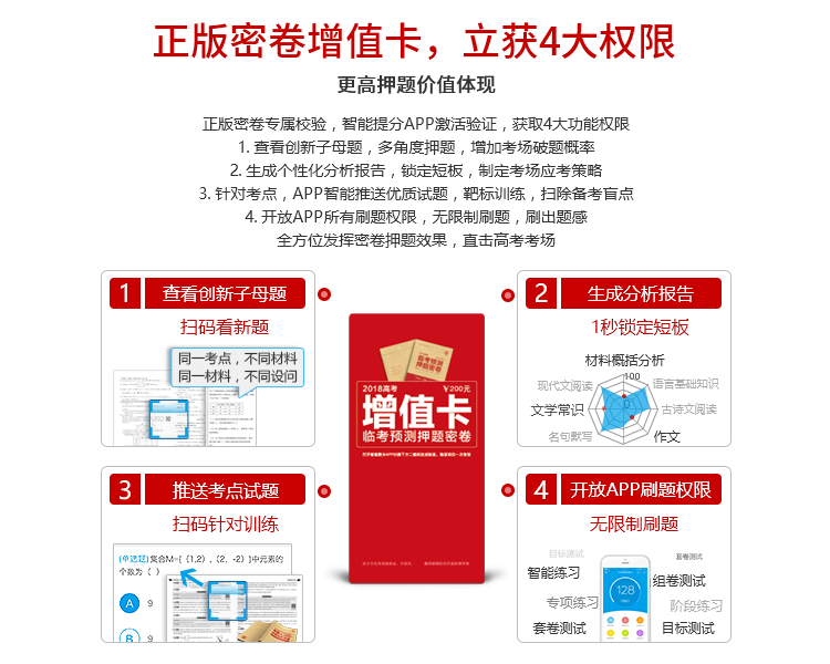 预售2018高考临考预测押题密卷 理科版语文英语理科数学理综  文科版语文英语文科数学5月10号发货