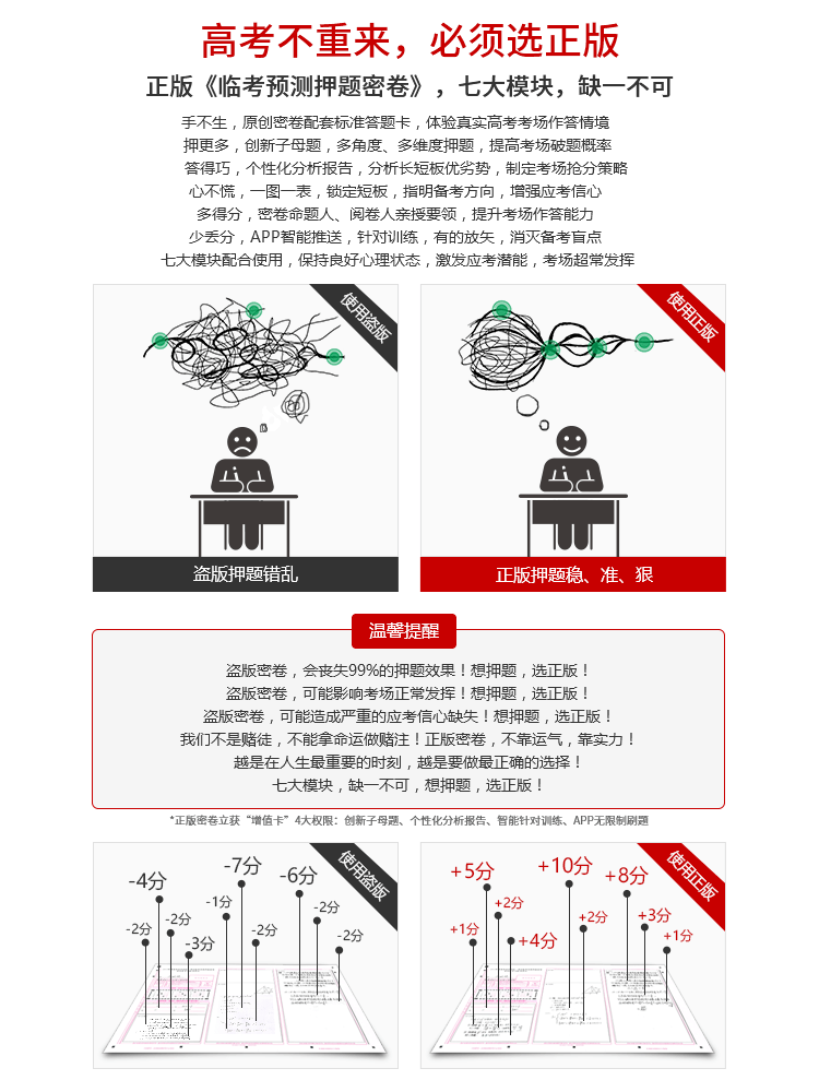 预售2018高考临考预测押题密卷 理科版语文英语理科数学理综  文科版语文英语文科数学5月10号发货