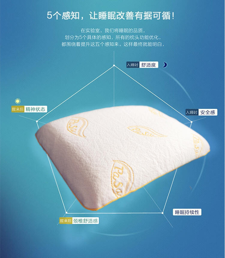 Pasa Latex 泰国进口标准乳护颈枕保健颈椎枕头床上用品护颈枕