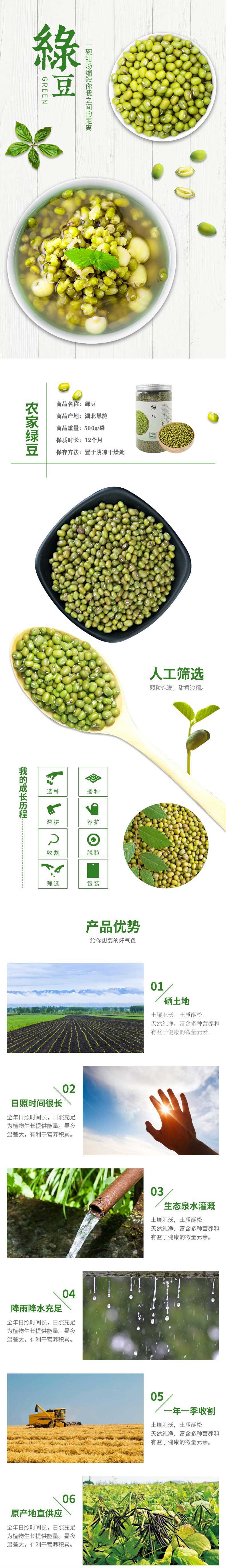 天子岩 巴东绿豆500g